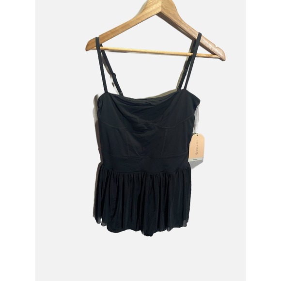 Blogilates Barre Romper Jet Black Women Medium Activewear One Piece G1033 NWT - Picture 2 of 6